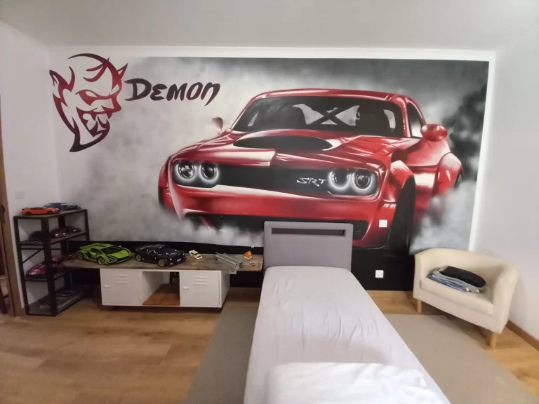 CHAMBRE-ADO-DEMON-DODGE-CHARGER